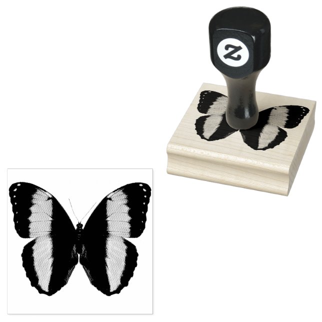 Vacker Rand Butterfly Rubber Frimärke Stämpel (Stämplad)