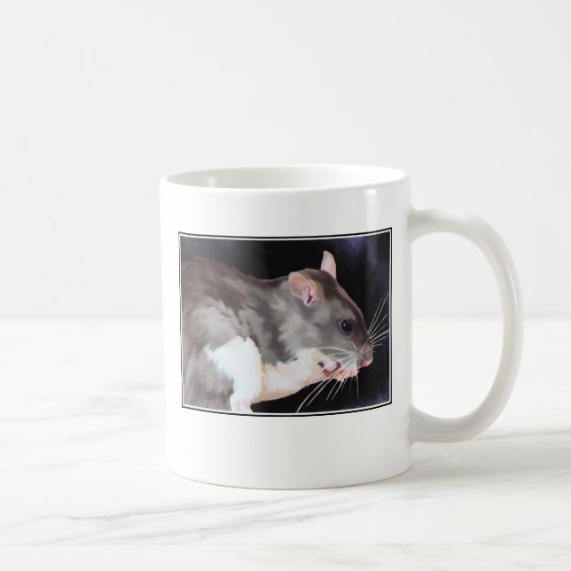 Vacker råttmålning kaffemugg (Höger)