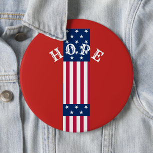 Vacker Red Blue White Star Hope USA Cake Sta Knapp