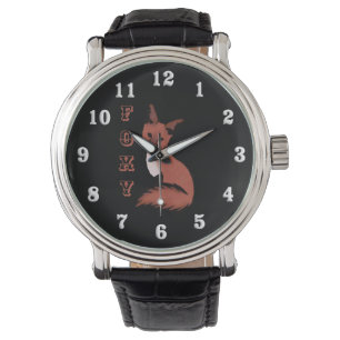 Vacker Red Foxy Fox Armbandsur