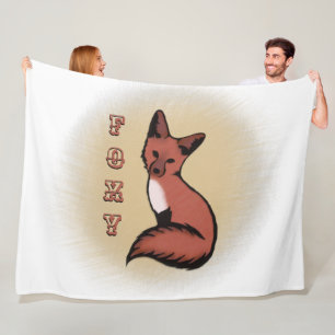 Vacker Red Foxy Fox Fleecefilt