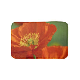 Vacker Red Poppy Badrumsmatta