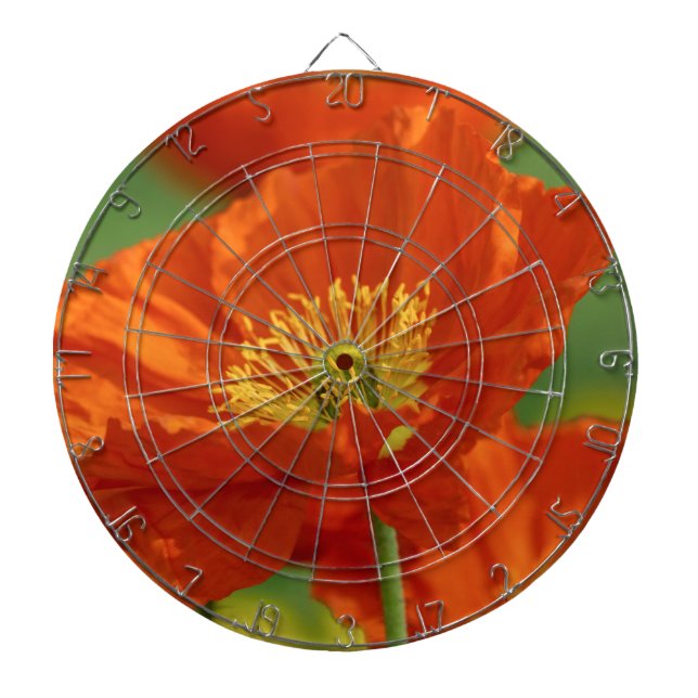 Vacker Red Poppy Darttavla (Framsidan)
