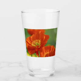 Vacker Red Poppy Glaskopp