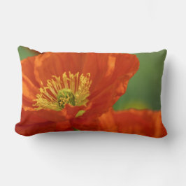 Vacker Red Poppy Lumbarkudde