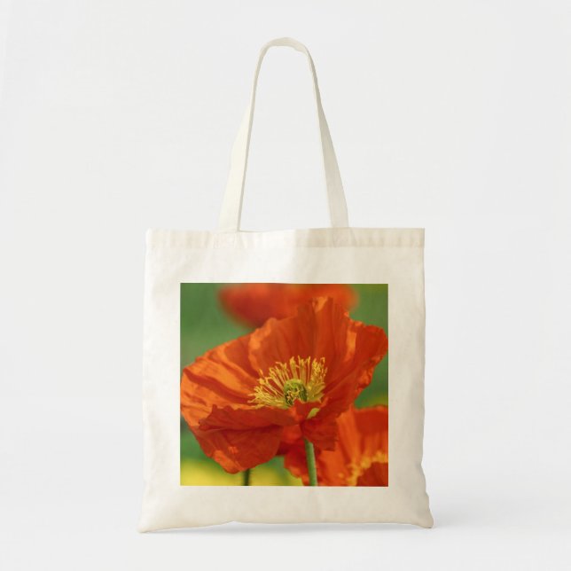 Vacker Red Poppy Tygkasse (Framsidan)