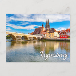 Vacker Regensburg, Tyskland Vykort