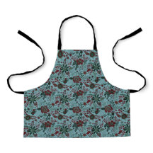 Vacker retro blå pastellblommig mönster