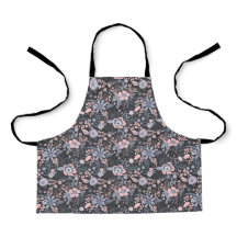 Vacker retro blå pastellblommig mönster