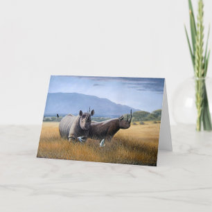 Vacker Rhino Helgkort