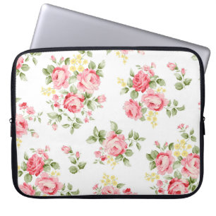 Vacker ro-blomman mönster, liten blommigt bouqu laptop fodral