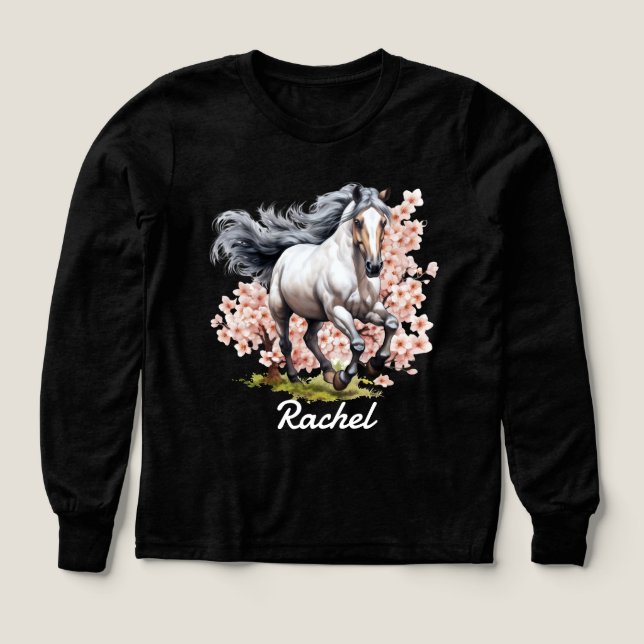 Vacker Roan-häst T Shirt (Design framsida)