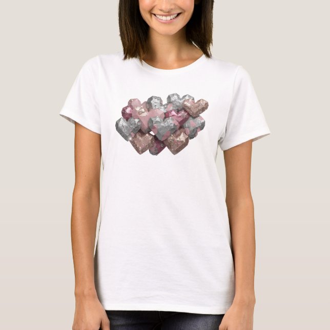 Vacker röd ABSTRAKT KONST Deklaration T-shirt (Framsida)