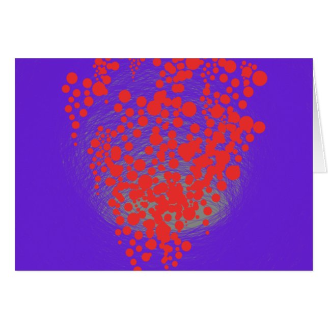 vacker röd bubbla hälsningskort (Framsidan Horizontal)