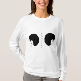 Vacker röd läpp Afro T-shirt