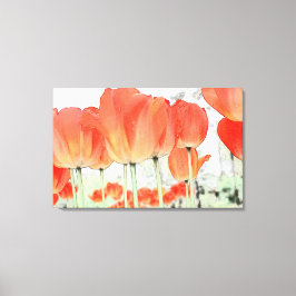 vacker röd tulpanblommor, omslagna kanvas