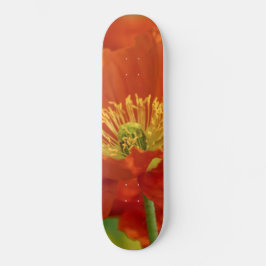 Vacker röd vallmo mini skateboard bräda 18,5 cm