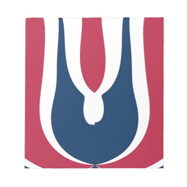 Vacker röd, vit, blå Struktur Färg-Abstrakten Anteckningsblock (Framsida)