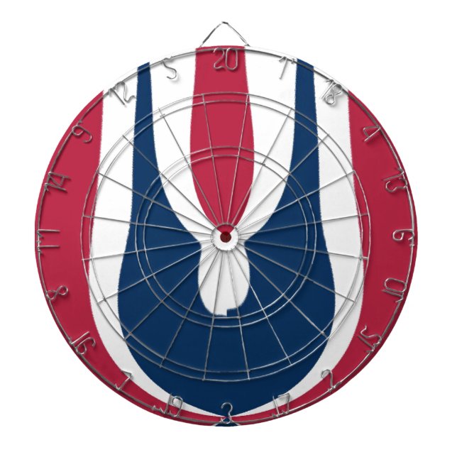 Vacker röd, vit, blå Struktur Färg-Abstrakten Piltavla (Framsidan)