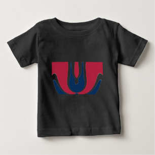 Vacker röd, vit, blå Struktur Färg-Abstrakten T Shirt