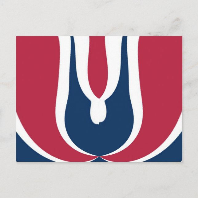 Vacker röd, vit, blå Struktur Färg-Abstrakten Vykort (Framsida)