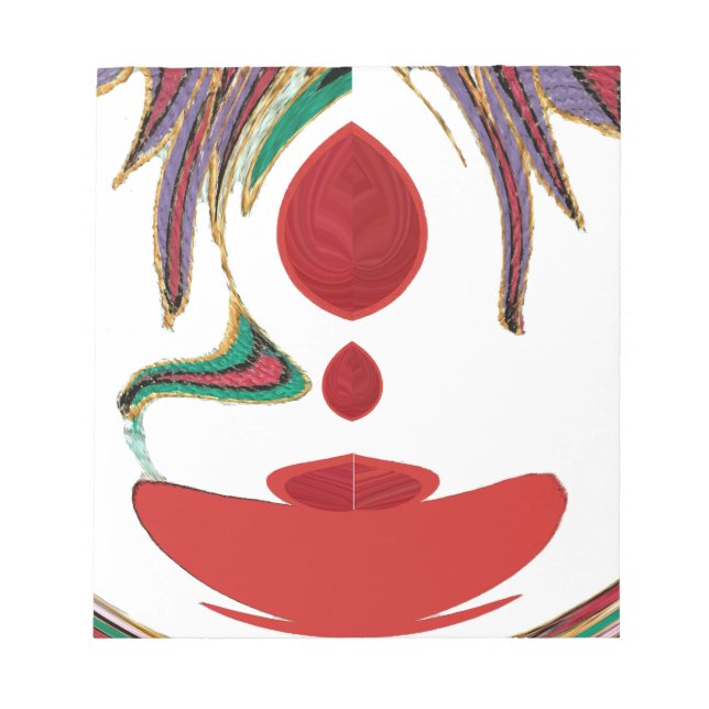 Vacker röd, vit, Lila, Grönt Struktur Färg Anteckningsblock (Framsida)