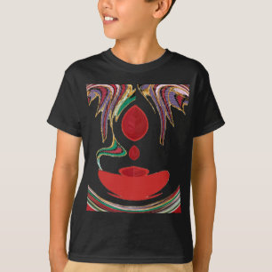 Vacker röd, vit, Lila, Grönt Struktur Färg T-shirt