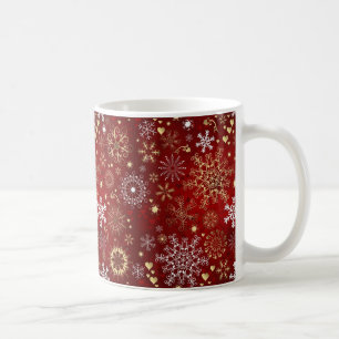 Vacker röd, vit och gud jul kaffemugg