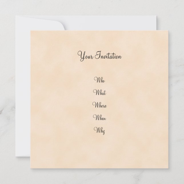 Vacker romantisk inbjudan (Framsida)