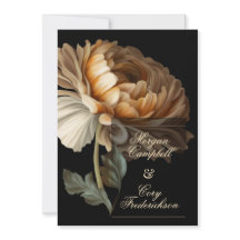 Vacker romantisk mörk gammaldags målad blomma