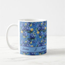 Vacker romantisk vårfärg Flicka blommor  Kaffemugg
