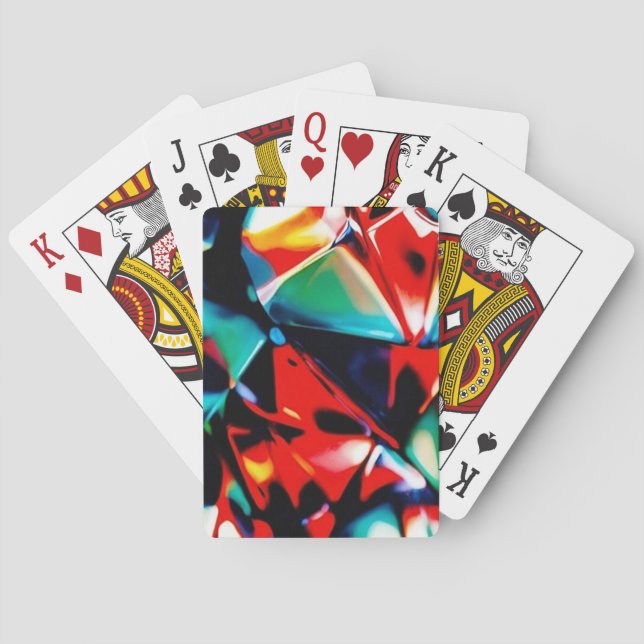 Vacker Röra Av Färger Casinokort (Baksidan)