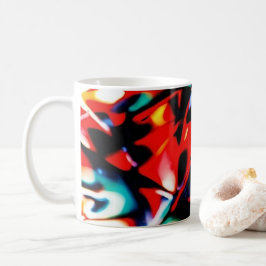 Vacker röra av färger kaffemugg