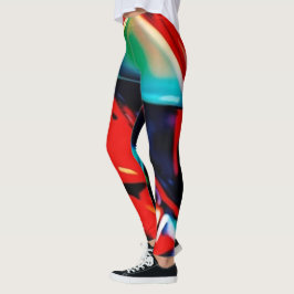 Vacker röra av färger leggings