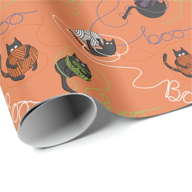 Vacker röra orange inslagspapper presentpapper (Rullad Hörn)