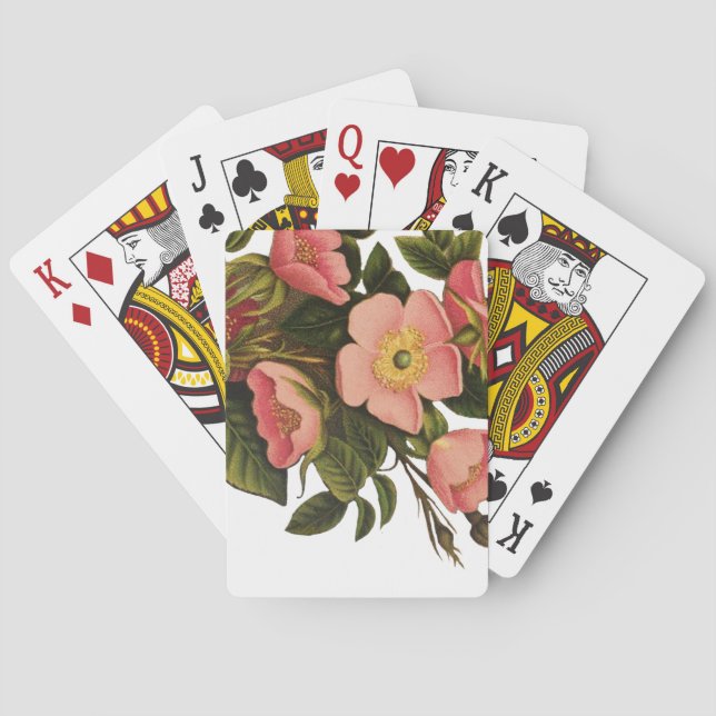 Vacker Ros Blomma Konst Snygg Djärv Casinokort (Baksidan)