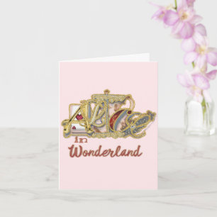 Vacker Rosa Alice i Underlandet Blank Kort