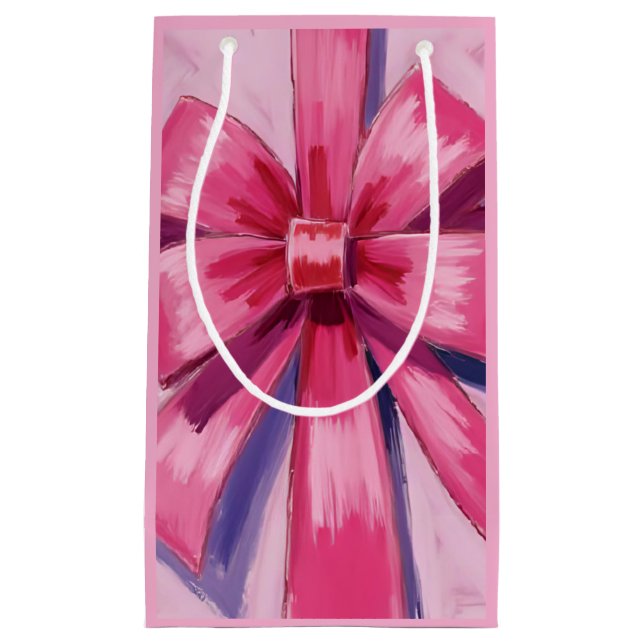 Vacker rosa band rosett vattenfärg (Framsidan)