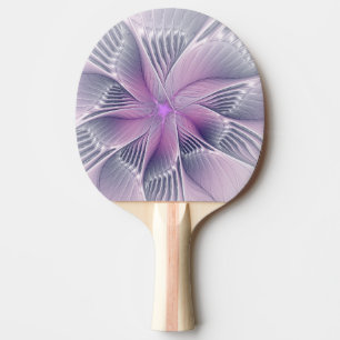 Vacker rosa blomma modern abstrakt fraktal konst pingisracket