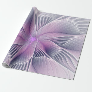 Vacker rosa blomma modern abstrakt fraktal konst presentpapper