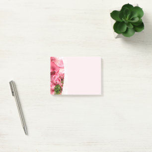 Vacker rosa blomma Post-It-lappar Post-it Block