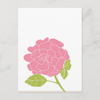 Vacker Rosa Blommig Vykort