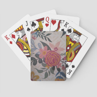 Vacker rosa blomster Pokerspelkort uppsättning Casinokort