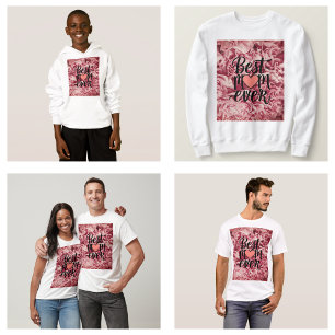 Vacker Rosa Elegant Bästa Mamma Någonsin Blommig T Shirt