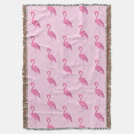 Vacker Rosa Flamingo Mönster Filt