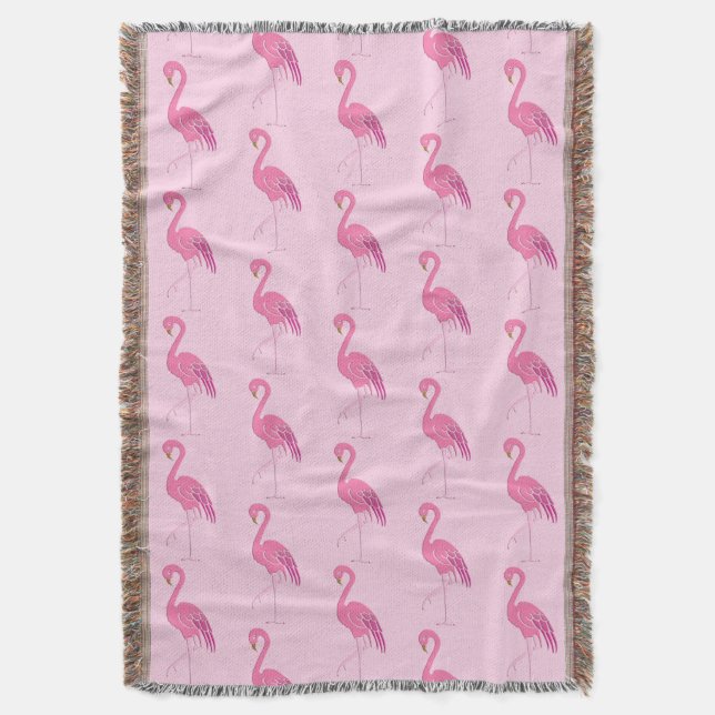Vacker Rosa Flamingo Mönster  Filt (Framsidan Vertikal)