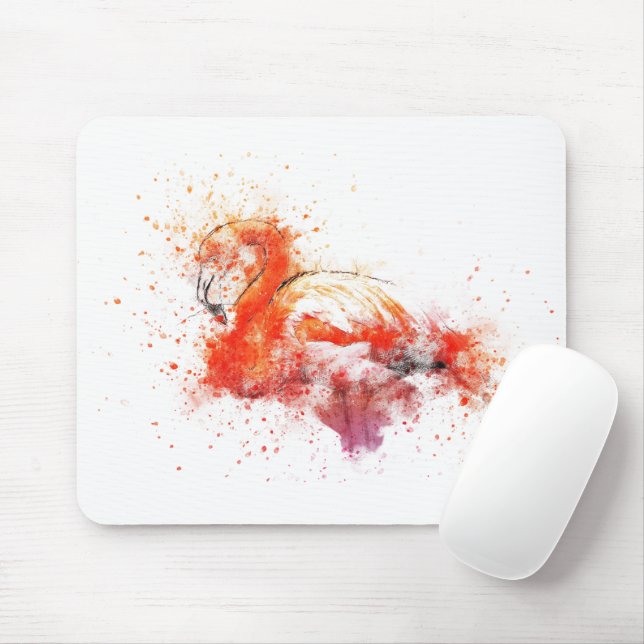 Vacker Rosa Flamingo Musmatta (Med mus)