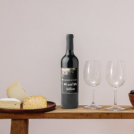 Vacker Rosa Flower på etiketterna Ro Bröllop Vin Vinflaska Etikett