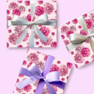 Vacker rosa Gerbera Daisy-blomma Presentpapper