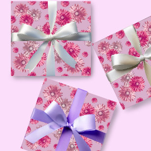 Vacker rosa Gerbera Daisy-blomma Presentpapper